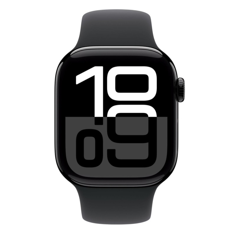 Apple Watch S10 GPS 42mm Rubber band S/M Aluminium Smartwatch Jet Black