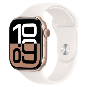Apple Watch Series 10 GPS + Cellular 42mm Light Blush Sport Band S/M Smartwatch Rose Gold