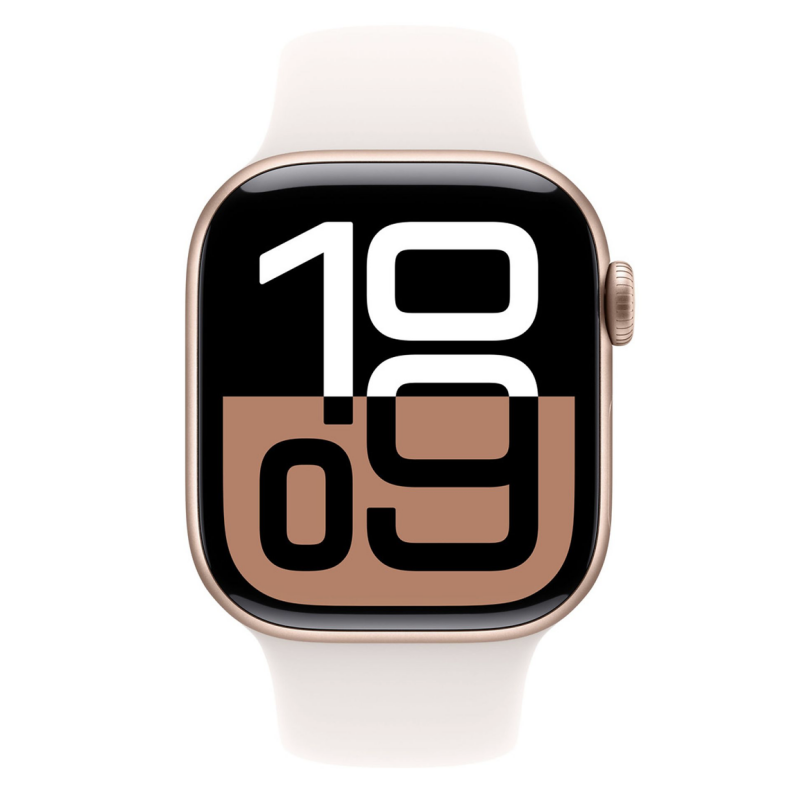 Apple Watch S10 GPS 42mm Rubber band S/M Smartwatch Rose Gold