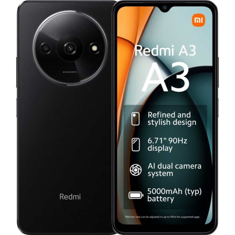 Xiaomi Redmi A3 128GB - Midnight Black