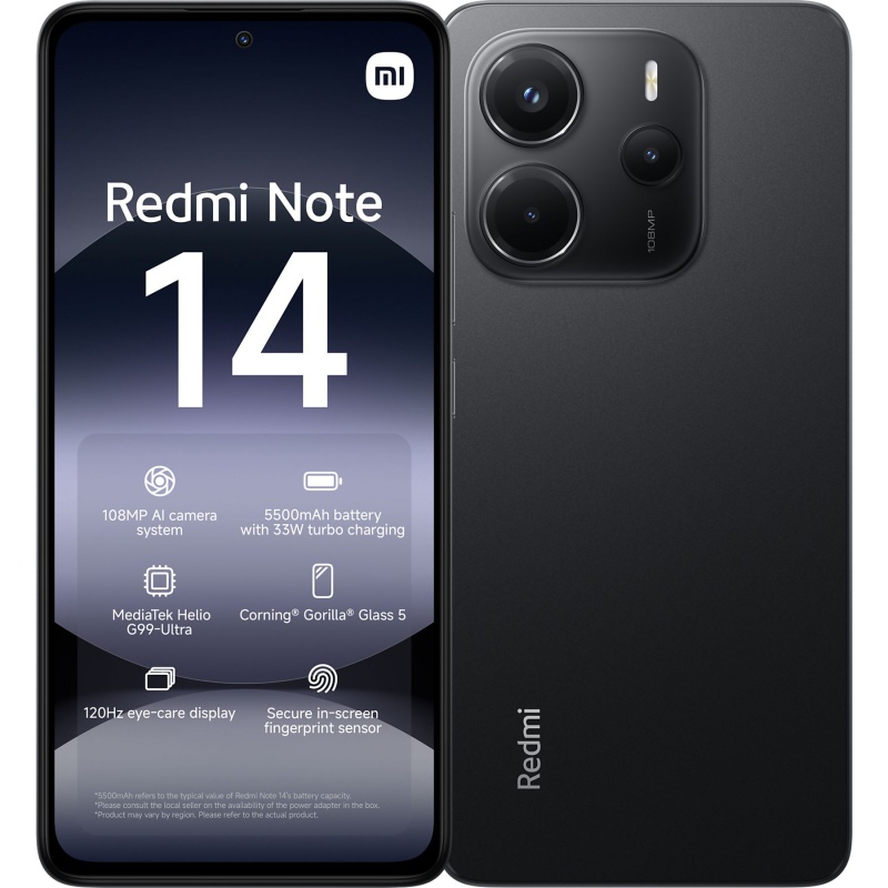 Xiaomi Redmi Note 14 256GB - Midnight Black