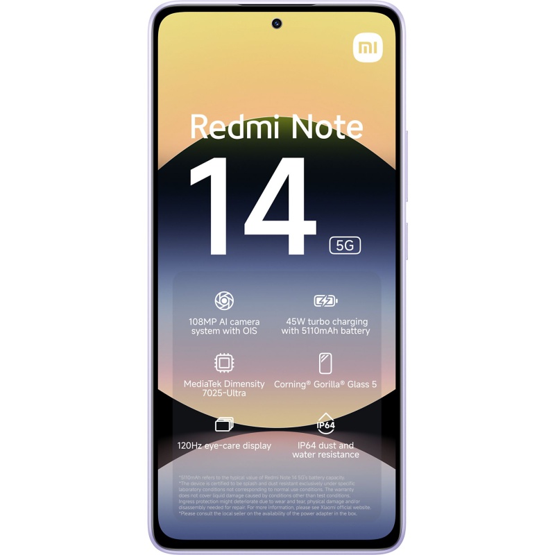 Xiaomi Redmi Note 14 - 5G - 256GB - Lavender Purple