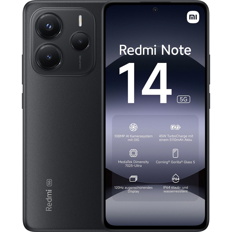 Xiaomi Redmi Note 14 – 5G – 256GB – Midnight Black