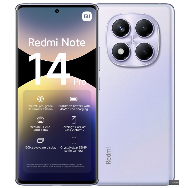 Xiaomi Redmi Note 14 Pro - 4G - 256GB - Aurora Paars
