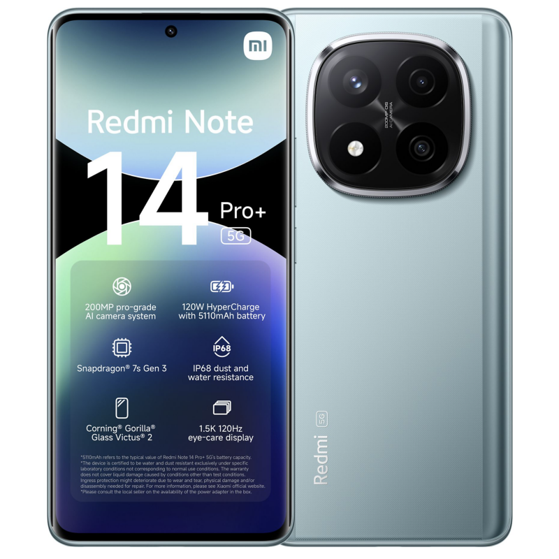Xiaomi Redmi Note 14 Pro+ 5G - 256GB - Frost Blauw